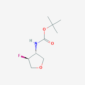 molecular formula C9H16FNO3 B12868752 tert-Butyl (trans-4-fluorotetrahydrofuran-3-yl)carbamate 