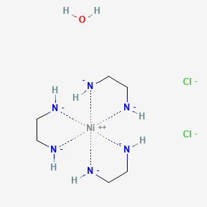 molecular formula C6H20Cl2N6NiO-6 B12868774 Tris(ethylenediamine)nickel(II) dichloride xhydrate 