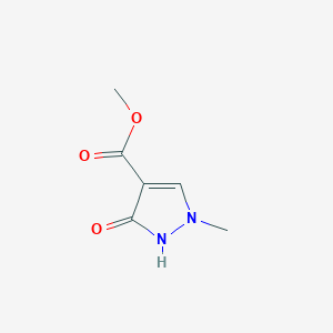 molecular formula C6H8N2O3 B12868779 Methyl 3-hydroxy-1-methyl-1H-pyrazole-4-carboxylate 