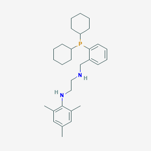 molecular formula C30H45N2P B12868803 N1-(2-(Dicyclohexylphosphino)benzyl)-N2-mesitylethane-1,2-diamine 