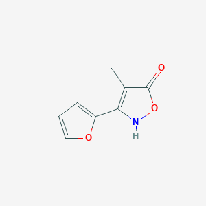 molecular formula C8H7NO3 B12868837 3-(Furan-2-yl)-4-methylisoxazol-5(2H)-one 