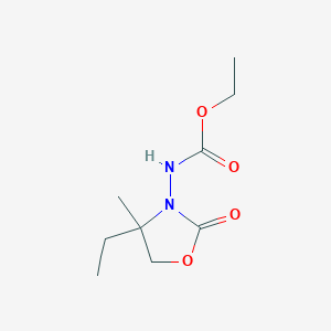 molecular formula C9H16N2O4 B12868873 Ethyl (4-ethyl-4-methyl-2-oxooxazolidin-3-yl)carbamate CAS No. 638188-37-1