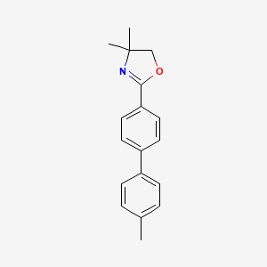molecular formula C18H19NO B12868900 Oxazole, 4,5-dihydro-4,4-dimethyl-2-(4'-methyl[1,1'-biphenyl]-4-yl)- CAS No. 383185-74-8