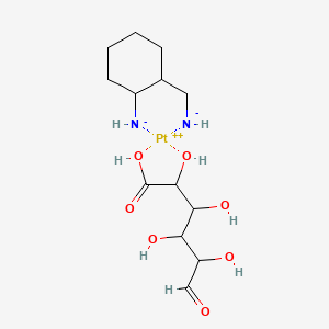 molecular formula C13H24N2O7Pt B12868916 Platinum, (2-aminocyclohexanemethanamine-N,N')[D-glucuronato(2-)-O5,O6]- CAS No. 70290-16-3