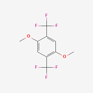 molecular formula C10H8F6O2 B12869044 Benzene, 1,4-dimethoxy-2,5-bis(trifluoromethyl)- CAS No. 105986-63-8