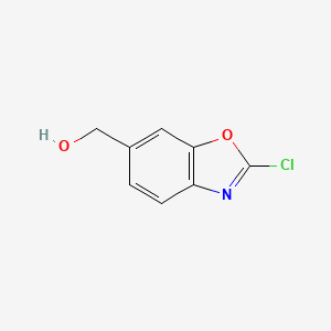 molecular formula C8H6ClNO2 B12869085 (2-Chlorobenzo[d]oxazol-6-yl)methanol 