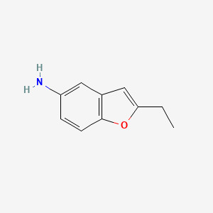 molecular formula C10H11NO B12869107 2-Ethylbenzofuran-5-amine 