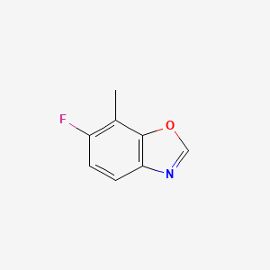 molecular formula C8H6FNO B12869155 6-Fluoro-7-methyl-1,3-benzoxazole 