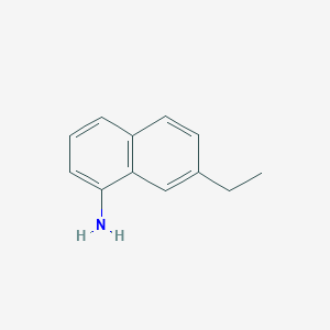 molecular formula C12H13N B12869176 7-Ethylnaphthalen-1-amine CAS No. 837428-55-4