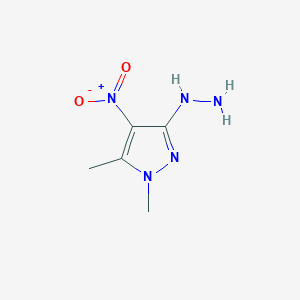 molecular formula C5H9N5O2 B12869226 3-Hydrazinyl-1,5-dimethyl-4-nitro-1H-pyrazole CAS No. 209971-95-9
