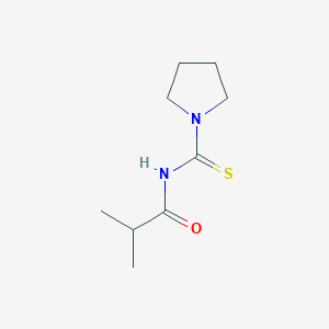 molecular formula C9H16N2OS B12869233 N-(Pyrrolidine-1-carbonothioyl)isobutyramide 