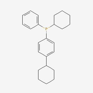 molecular formula C24H31P B12869269 Cyclohexyl(4-cyclohexylphenyl)(phenyl)phosphine 