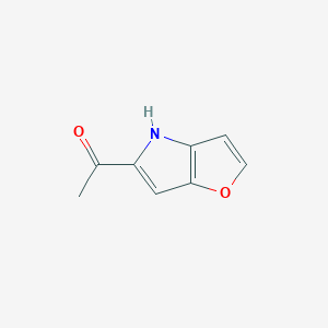 molecular formula C8H7NO2 B12869321 1-(4H-furo[3,2-b]pyrrol-5-yl)ethanone 