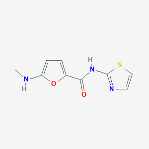 molecular formula C9H9N3O2S B12869393 2-Furancarboxamide, 5-(methylamino)-N-2-thiazolyl- CAS No. 826991-22-4