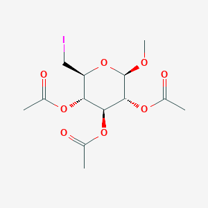 molecular formula C13H19IO8 B12869440 Methyl 2,3,4-tri-o-acetyl-6-deoxy-6-iodo-beta-d-glucopyranoside 