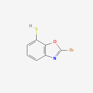 molecular formula C7H4BrNOS B12869476 2-Bromobenzo[d]oxazole-7-thiol 