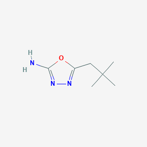 molecular formula C7H13N3O B1286956 5-(2,2-Dimethylpropyl)-1,3,4-oxadiazol-2-amine CAS No. 1016513-12-4