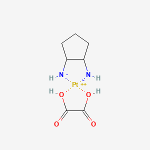 molecular formula C7H12N2O4Pt B12869561 Platinum, (1,2-cyclopentanediamine-N,N')[ethanedioato(2-)-O,O']-(1S-trans) CAS No. 70692-35-2