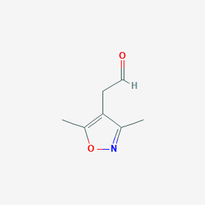 molecular formula C7H9NO2 B12869599 2-(3,5-Dimethylisoxazol-4-yl)acetaldehyde 
