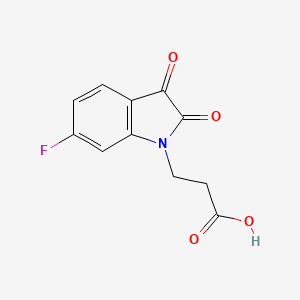 3-(6-fluoro-2,3-dioxo-2,3-dihydro-1H-indol-1-yl)propanoic acid