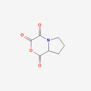 molecular formula C7H7NO4 B12869615 Tetrahydro-1H-pyrrolo[2,1-c][1,4]oxazine-1,3,4-trione 