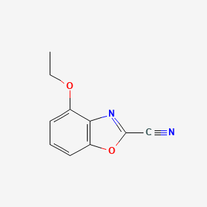 molecular formula C10H8N2O2 B12869624 4-Ethoxybenzo[d]oxazole-2-carbonitrile 