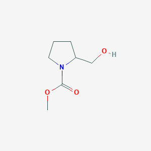 molecular formula C7H13NO3 B12869657 Methyl 2-(hydroxymethyl)pyrrolidine-1-carboxylate CAS No. 618387-12-5