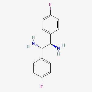 molecular formula C14H14F2N2 B12869664 rel-(1R,2S)-1,2-Bis(4-fluorophenyl)ethane-1,2-diamine 