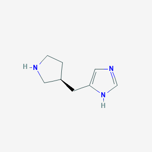molecular formula C8H13N3 B12869667 (S)-4-(Pyrrolidin-3-ylmethyl)-1H-imidazole 