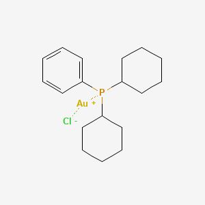 molecular formula C18H27AuClP B12869714 Chloro(dicyclohexylphenylphosphine)gold 