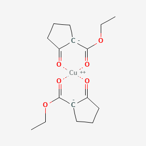 molecular formula C16H22CuO6 B12869804 Copper, bis(ethyl 2-oxocyclopentanecarboxylato-O1',O2)- 