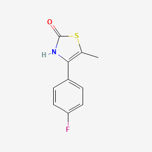 molecular formula C10H8FNOS B1286997 4-(4-Fluorophenyl)-5-methyl-2,3-dihydro-1,3-thiazol-2-one 