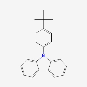 molecular formula C22H21N B1286998 9-[4-(tert-Butyl)phenyl]-9H-carbazole CAS No. 57103-13-6