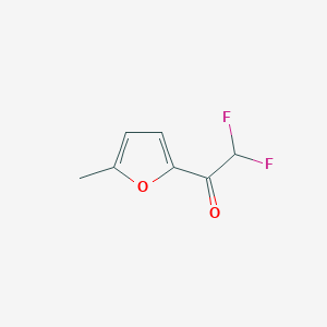 molecular formula C7H6F2O2 B12870080 2,2-Difluoro-1-(5-methylfuran-2-yl)ethanone 