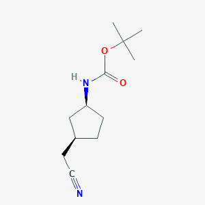 tert-butyl N-[(1S,3R)-3-(cyanomethyl)cyclopentyl]carbamate