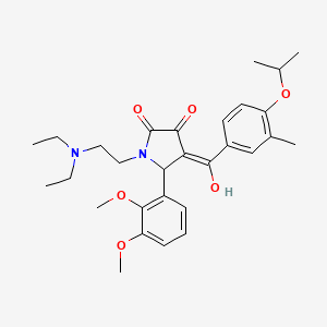 molecular formula C29H38N2O6 B12870100 1-(2-(Diethylamino)ethyl)-5-(2,3-dimethoxyphenyl)-3-hydroxy-4-(4-isopropoxy-3-methylbenzoyl)-1H-pyrrol-2(5H)-one 