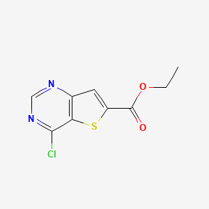 molecular formula C9H7ClN2O2S B1287014 Ethyl 4-chlorothieno[3,2-d]pyrimidine-6-carboxylate CAS No. 596794-87-5