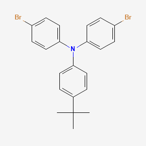 molecular formula C22H21Br2N B1287021 4,4'-Dibromo-4''-tert-butyltriphenylamine CAS No. 852534-22-6