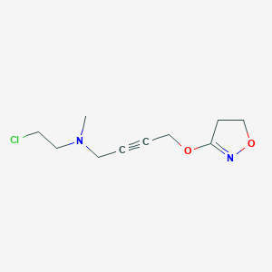molecular formula C10H15ClN2O2 B12870257 N-(2-Chloroethyl)-4-((4,5-dihydroisoxazol-3-yl)oxy)-N-methylbut-2-yn-1-amine 