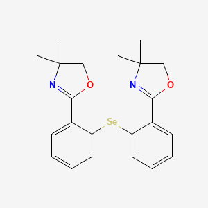 molecular formula C22H24N2O2Se B12870286 Bis(2-(4,4-Dimethyl-4,5-dihydrooxazol-2-yl)phenyl)selane 