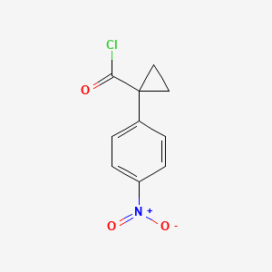 molecular formula C10H8ClNO3 B12870331 1-(4-Nitrophenyl)cyclopropanecarbonyl chloride 