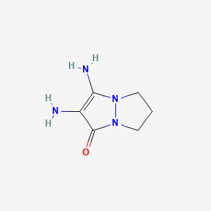 molecular formula C6H10N4O B12870415 2,3-Diaminodihydropyrazolo pyrazolone CAS No. 857035-94-0