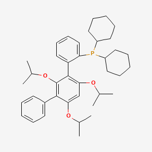 molecular formula C39H53O3P B12870444 dicyclohexyl-[2-[3-phenyl-2,4,6-tri(propan-2-yloxy)phenyl]phenyl]phosphane 