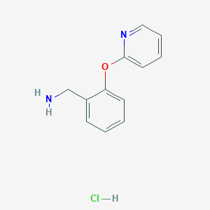molecular formula C12H13ClN2O B1287045 2-(Pyridin-2-yloxy)benzylamine hydrochloride CAS No. 870061-28-2