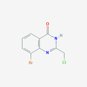 molecular formula C9H6BrClN2O B12870470 8-Bromo-2-(chloromethyl)quinazolin-4(3H)-one 