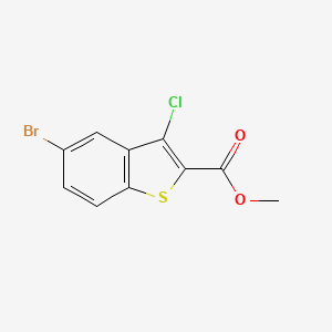 molecular formula C10H6BrClO2S B12870611 Methyl 3-chloro-5-bromobenzo[b]thiophene-2-carboxylate 