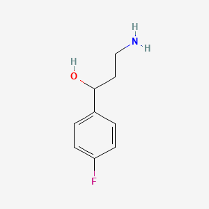 molecular formula C9H12FNO B1287087 3-Amino-1-(4-fluorophenyl)propan-1-ol CAS No. 254967-36-7