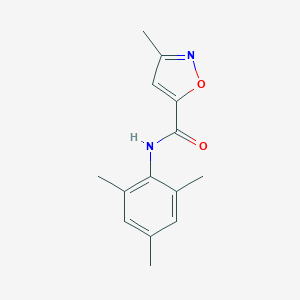 molecular formula C14H16N2O2 B128709 5-Isoxazolecarboxamide, 3-methyl-N-(2,4,6-trimethylphenyl)- CAS No. 145441-11-8