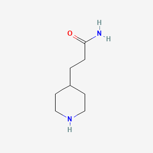 molecular formula C8H16N2O B1287090 3-(Piperidin-4-yl)propanamide CAS No. 915923-07-8