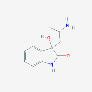 molecular formula C11H14N2O2 B012871 2-Indolinone, 3-hydroxy-3-(2-aminopropyl)- CAS No. 101651-80-3